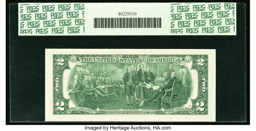 image for: Repeater Serial Number 11181118 Fr. 1938-E $2 2003A Federal Reserve Note. PCGS Superb Gem New 67PPQ....