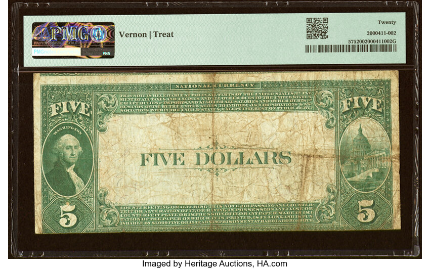 image for: Bartlesville, OK - $5 1882 Value Back Fr. 575 The First National Bank Ch. # (W)5310 PMG Very Fine 20....