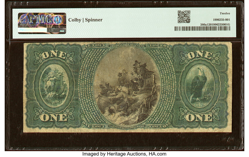 image for: North Providence, RI - $1 Original Fr. 380a The Slater National Bank Ch. # 856 PMG Fine 12....