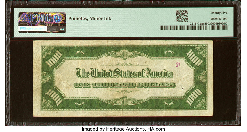 image for: Fr. 2211-G $1,000 1934 Federal Reserve Note. PMG Very Fine 25....