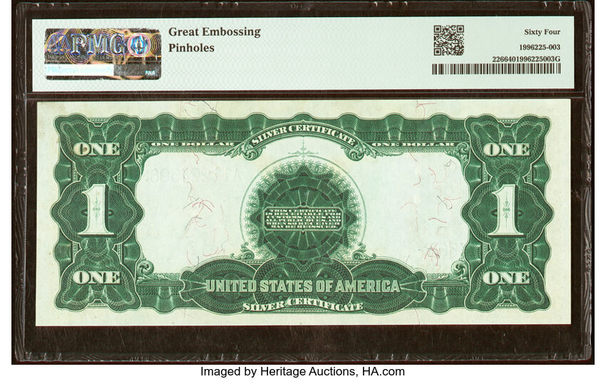 image for: Fr. 226 $1 1899 Silver Certificate PMG Choice Uncirculated 64....