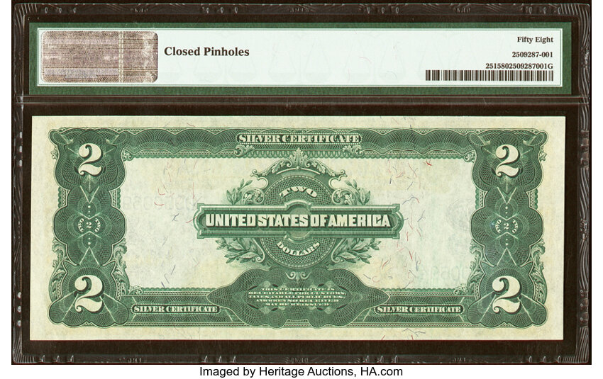 image for: Fr. 251 $2 1899 Silver Certificate PMG Choice About Unc 58....