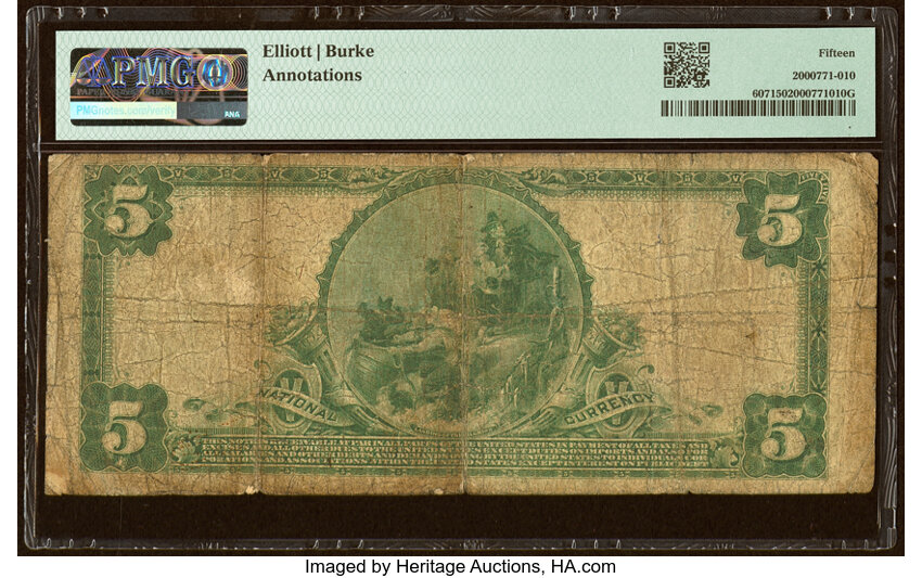 image for: Tyler, TX - $5 1902 Plain Back Fr. 607 The Citizens National Bank Ch. # 5343 PMG Choice Fine 15....