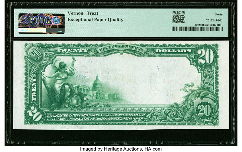 image for: Mankato, MN - $20 1902 Plain Back Fr. 652 The First National Bank Ch. # 1683 PMG Extremely Fine 40 EPQ....