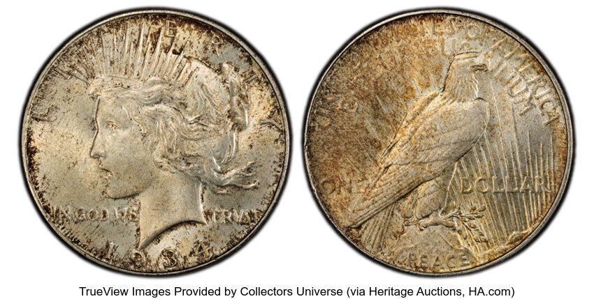 1934 $1 MS65 PCGS. Mintage 954,057. ...