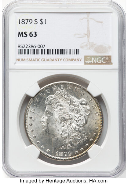 1879 S Morgan Dollar Mint State (MS) Pricing Guide | The Greysheet