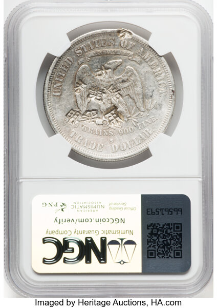 image for: 1878-S T$1 Chop Mark  NGC....