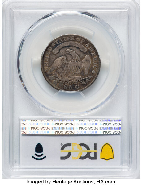 image for: 1828 25C B-1, R.1, Good 6 PCGS. Mintage 102,000....