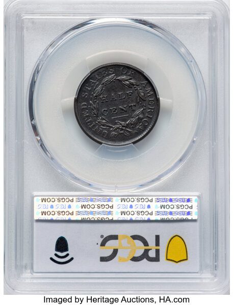 image for: 1809/6 1/2 C 9 Over Inverted 9, C-5, B-5, R.1, AU50 PCGS. Mintage 1,154,572....