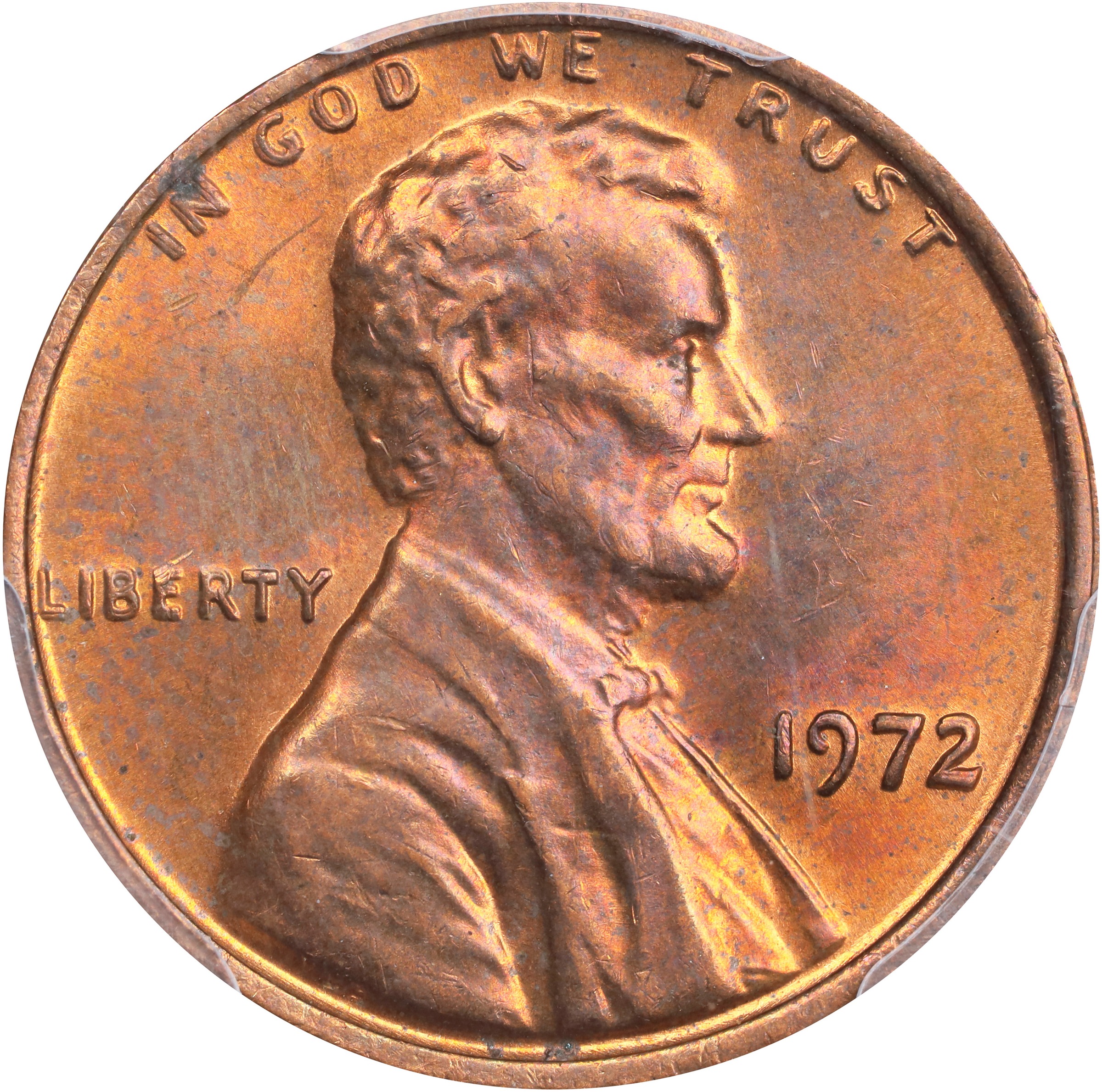 image for: 1972 Lincoln Cent. FS-103. Doubled Die Obverse. MS-64 RB (PCGS).