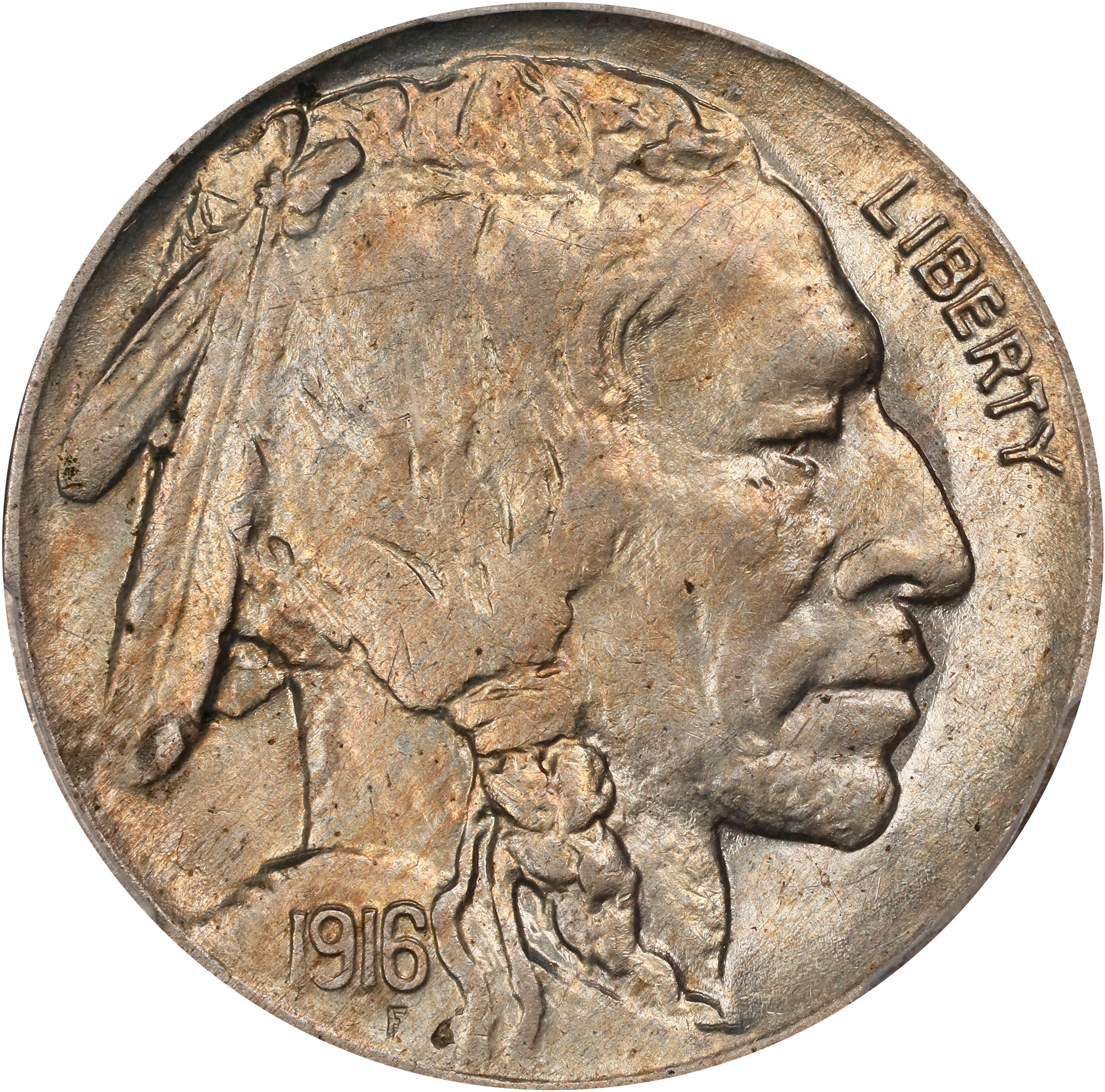 1916 Buffalo Nickel. AU-58 (PCGS).