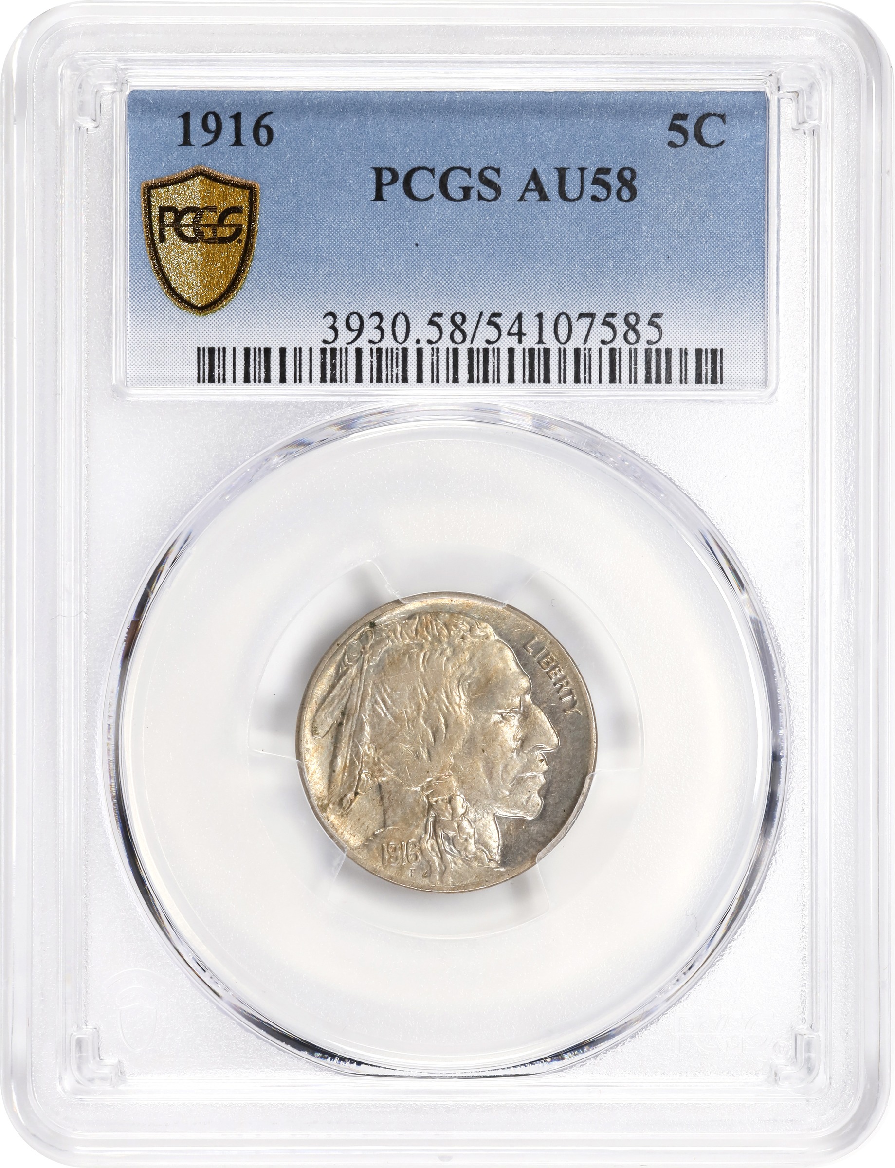 1916 5c AU55 thumbnail 5