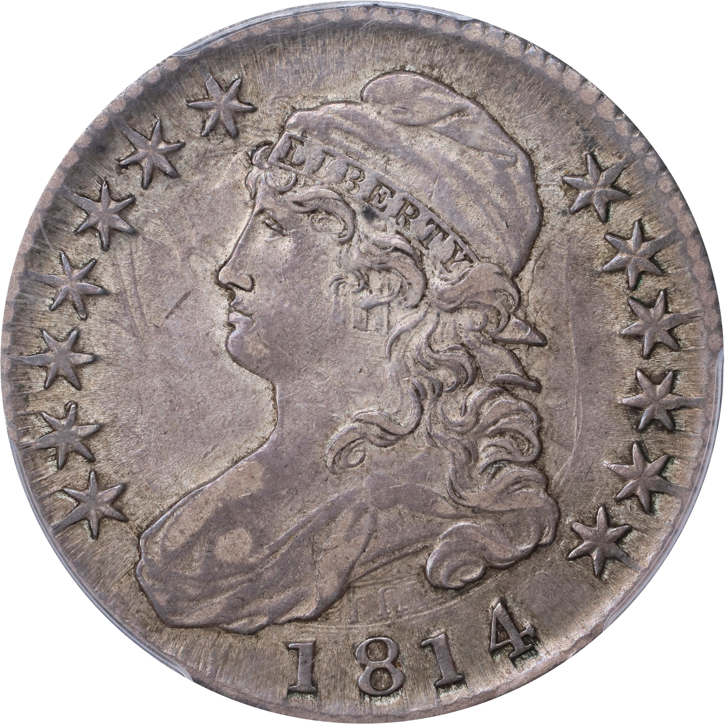 image for: 1814 Capped Bust Half Dollar. O-103. Rarity-1. AU-50 (PCGS).