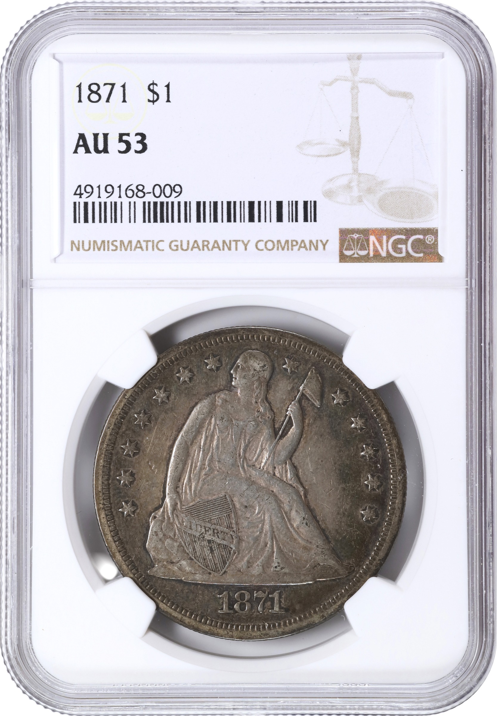 1871 $1 MS64 CAC thumbnail 19
