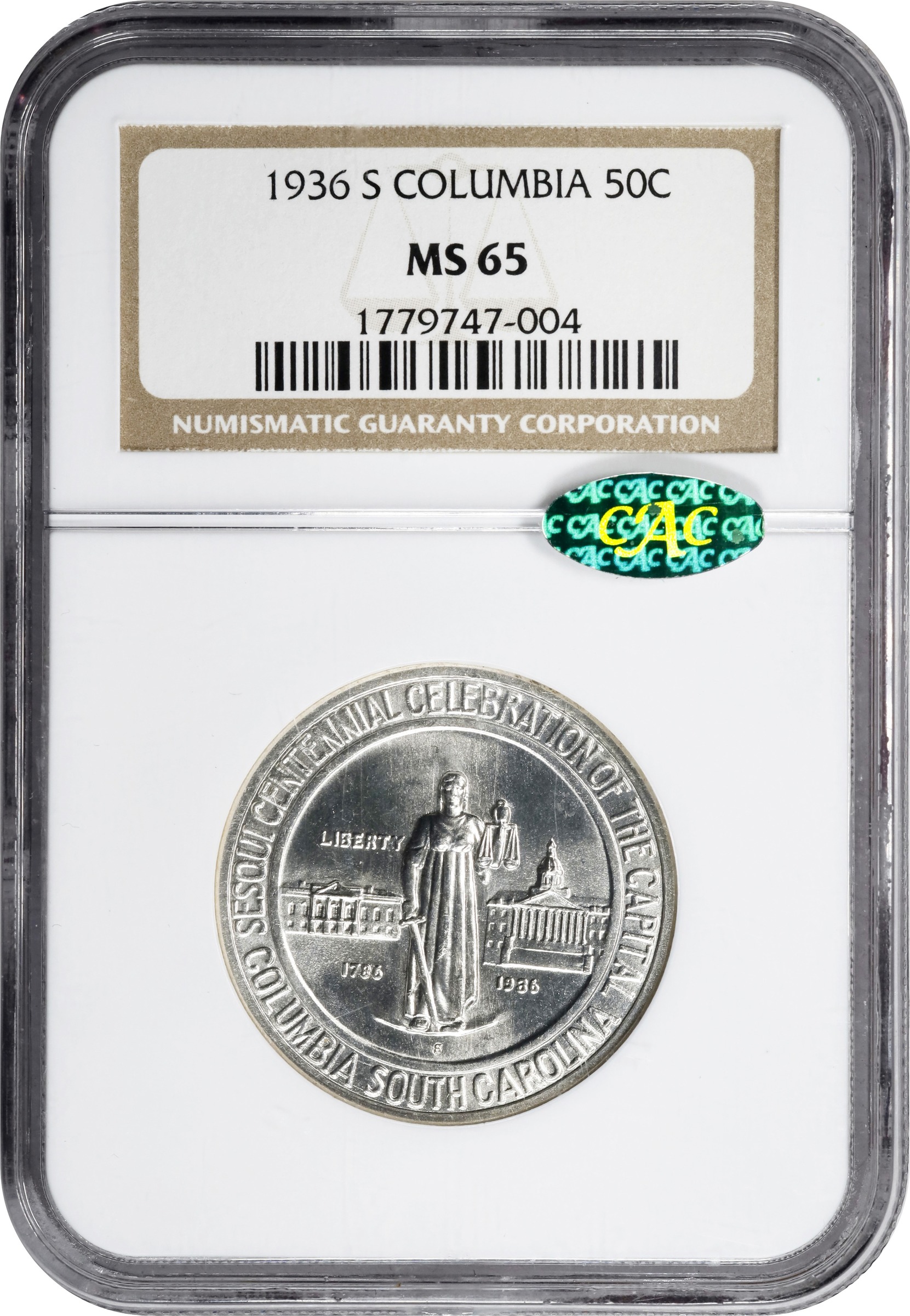 1936 S Columbia Half dollar MS Values | Greysheet