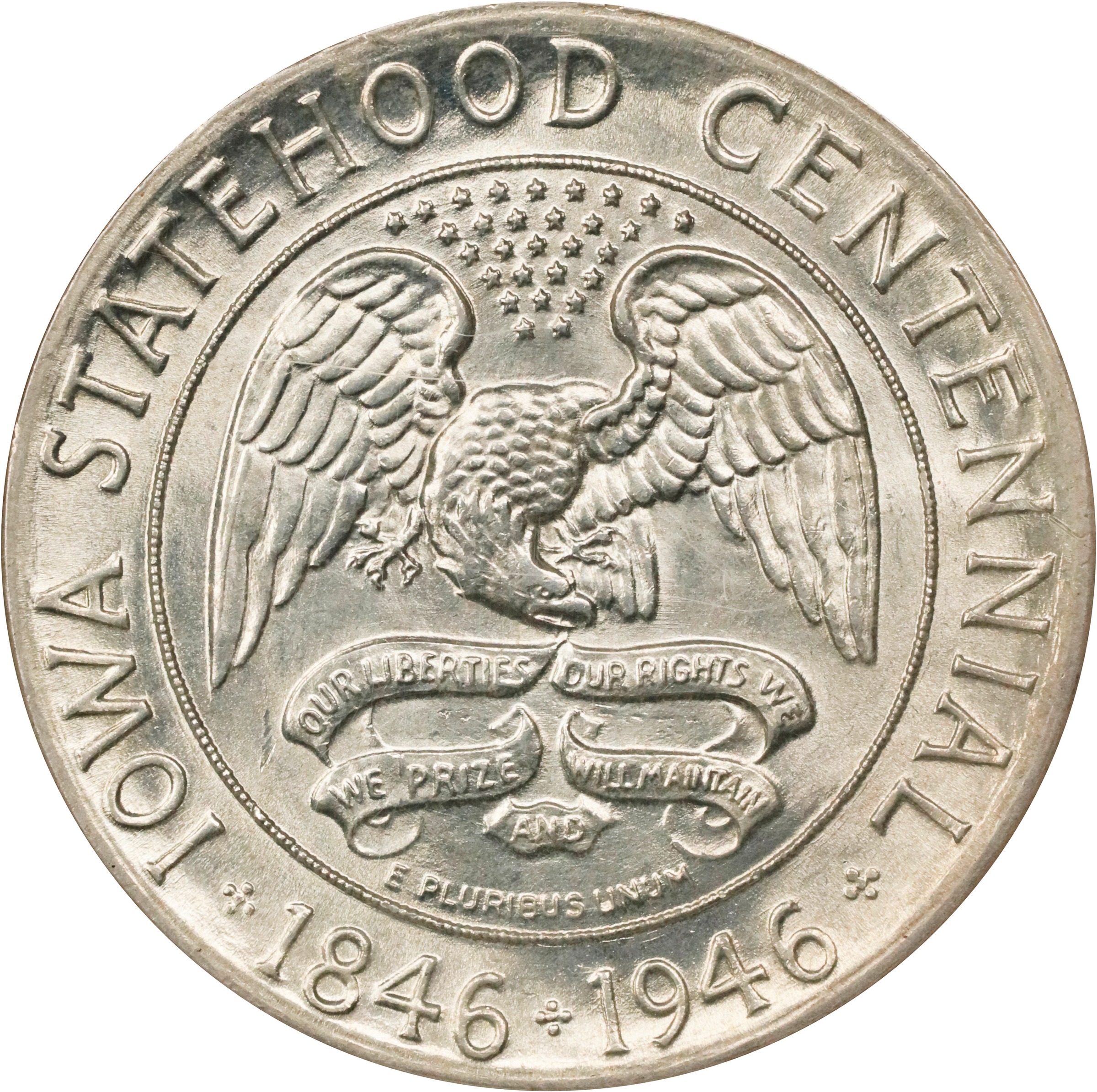 1946 Iowa Centennial. MS-64 (NGC).