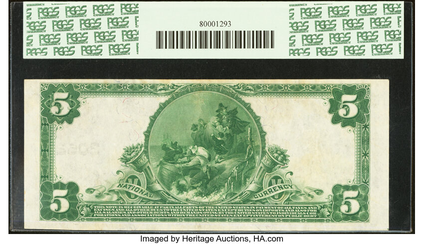 image for: Lexington, KY - $5 1902 Plain Back Fr. 601 Phoenix National Bank & Trust Company Ch. # 3052 PCGS Choice New 63PPQ....