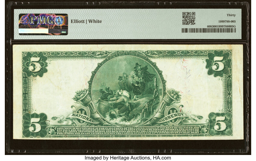 image for: Dallas, TX - $5 1902 Plain Back Fr. 608 The Southwest National Bank Ch. # (S)11996 PMG Very Fine 30....