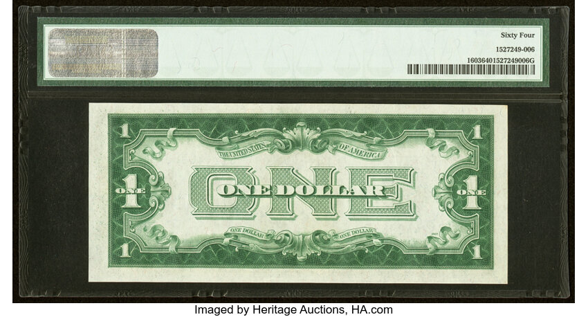 image for: Fr. 1603 $1 1928C Silver Certificate. PMG Choice Uncirculated 64....