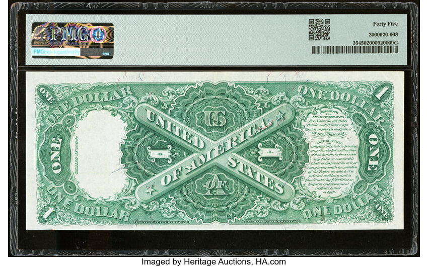 image for: Fr. 35 $1 1880 Legal Tender PMG Choice Extremely Fine 45....