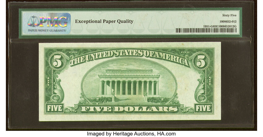 image for: Fr. 1951-G $5 1928A Federal Reserve Note. PMG Gem Uncirculated 65 EPQ....