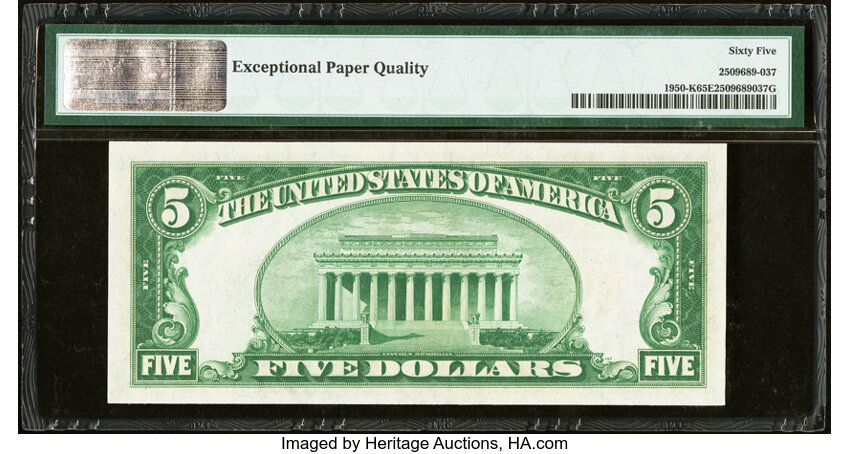 image for: Fr. 1950-K $5 1928 Federal Reserve Note. PMG Gem Uncirculated 65 EPQ....
