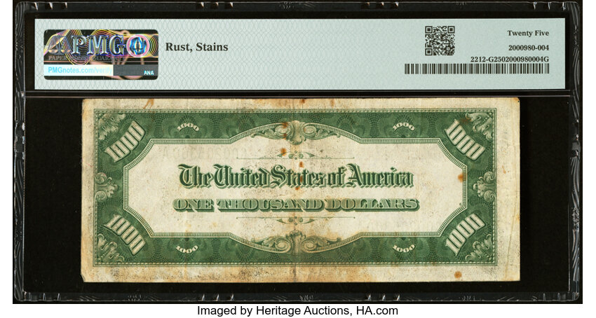 image for: Fr. 2212-G $1,000 1934A Federal Reserve Note. PMG Very Fine 25....