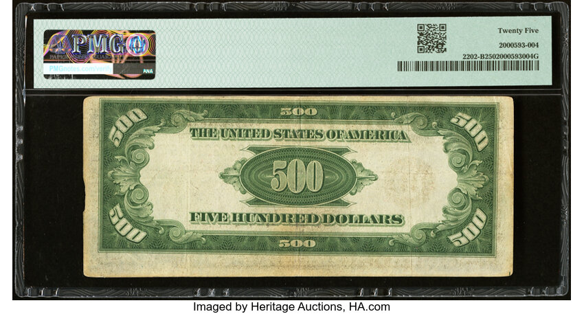 image for: Fr. 2202-B $500 1934A Federal Reserve Note. PMG Very Fine 25....