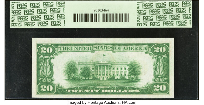 image for: Fr. 2051-E $20 1928A Federal Reserve Note. PCGS Gem New 65PPQ....