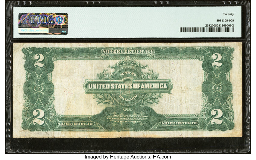 image for: Fr. 258 $2 1899 Silver Certificate PMG Very Fine 20....
