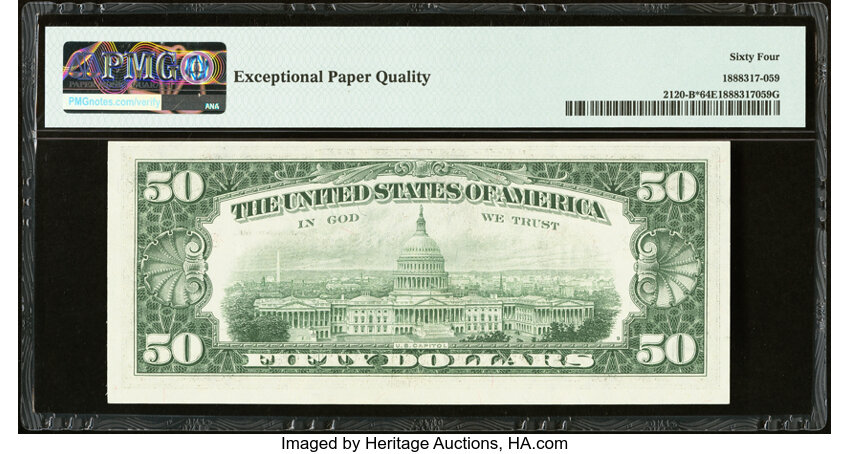 image for: Fr. 2120-B* $50 1981 Federal Reserve Star Note. PMG Choice Uncirculated 64 EPQ....