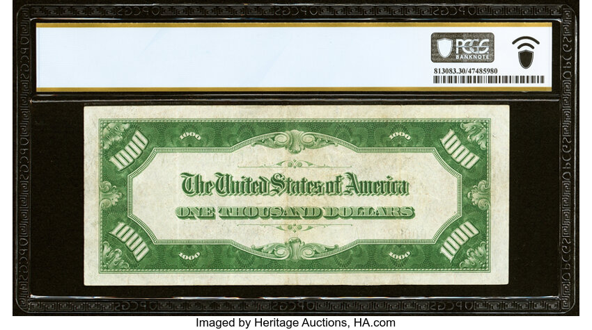 image for: Fr. 2211-G $1,000 1934 Federal Reserve Note. PCGS Banknote Very Fine 30....