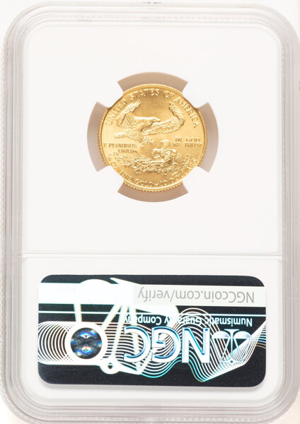 image for: 1993 $10 Quarter-Ounce Gold Eagle MS68 NGC. NGC Census: (52/3791).  ...