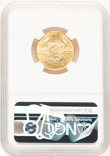 image for: 1993 $10 Quarter-Ounce Gold Eagle MS68 NGC. NGC Census: (52/3791).  ...