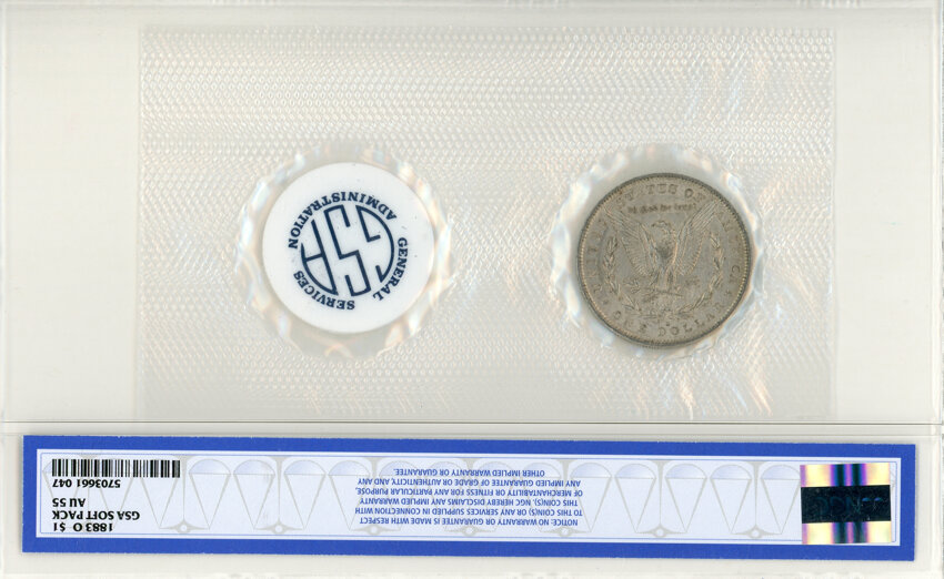 1883-O $1 AU55 CAC thumbnail 2