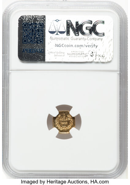 image for: 1859 50C Liberty Octagonal 50 Cents, BG-902, Low R.4, MS64 Deep Prooflike NGC. NGC Census: (12/14)....