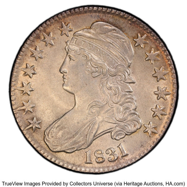 image for: 1831 50C O-110, R.2, MS62 PCGS.  Mintage 5,873,660....