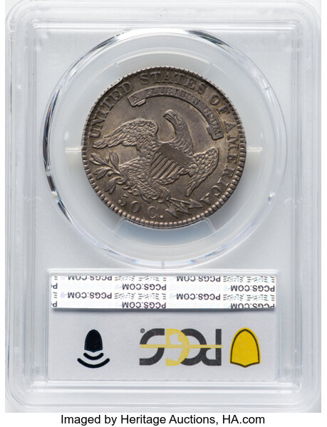 image for: 1830 50C Small 0, O-103, R.1, AU53 PCGS.  Mintage 4,764,800....