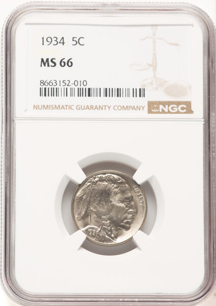 1934 Buffalo Nickel Mint State (MS) Pricing Guide | The Greysheet