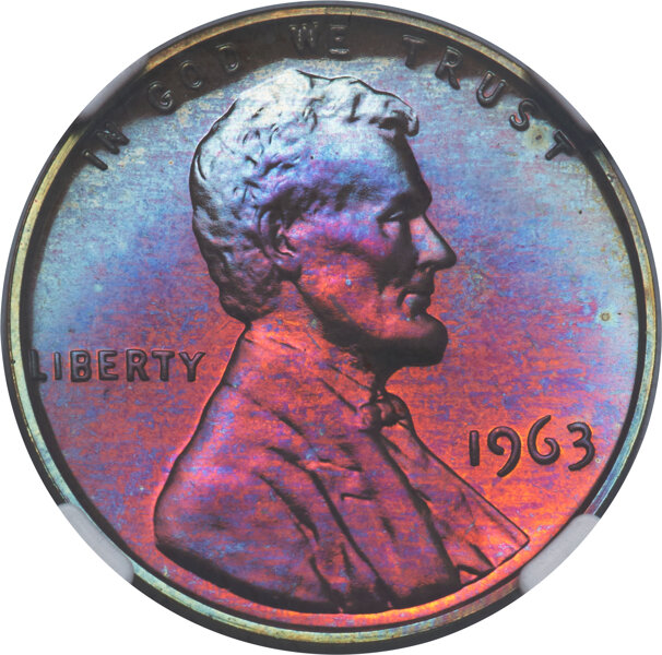 image for: 1963 1C PR68 Brown NGC. NGC Census: (0/0).  Mintage 3,075,645....