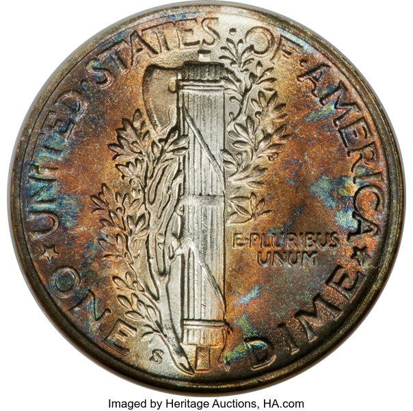 1945-S 10c MS68 thumbnail 4