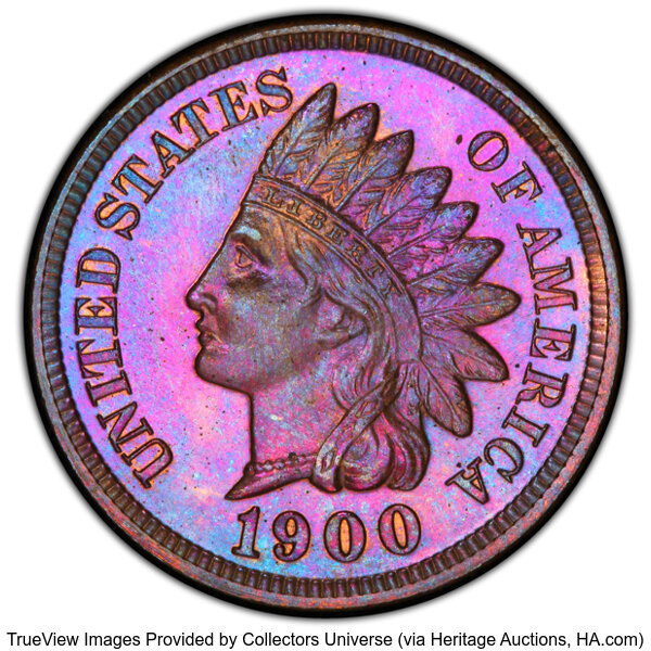 image for: 1900 1C PR66+ Brown PCGS. PCGS Population: (13/2 and 1/0+).  Mintage 2,262. ...