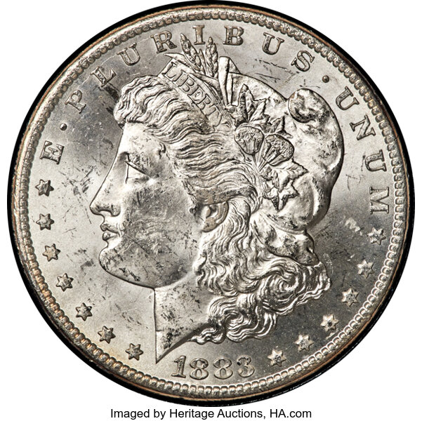 1883-CC $1 GSA MS61 NGC. VAM-5B. Mintage 1,204,000....