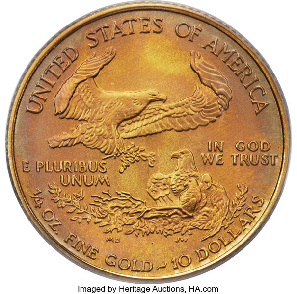 image for: 2005 $10 Tenth-Ounce 20th Anniversary MS69 PCGS. American Eagle Program. MS69....