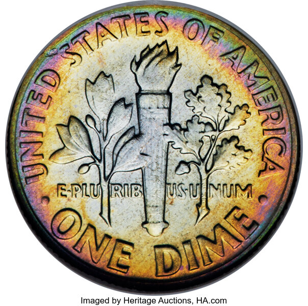 image for: 1974-D 10C MS67 NGC. NGC Census: (14/0).  Mintage 571,083,000. ...