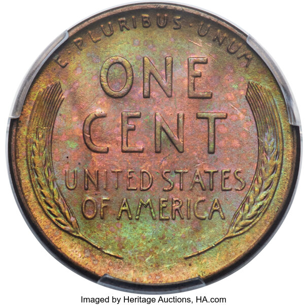 image for: 1948-S 1C MS65 Red and Brown PCGS. PCGS Population: (50/38).  Mintage 81,735,000. ...