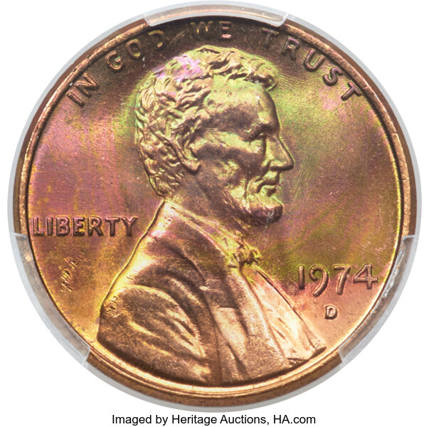 image for: 1974-D 1C MS66 Red and Brown PCGS. PCGS Population: (14/0)....