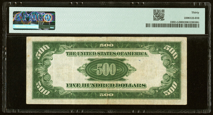 image for: Fr. 2202-G $500 1934A Federal Reserve Note. PMG Very Fine 30....