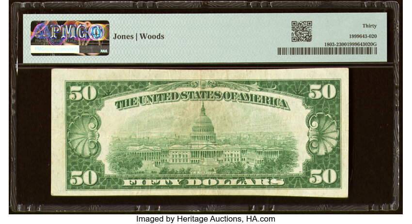 image for: Port Jervis, NY - $50 1929 Ty. 2 The First National Bank Ch. # 94 PMG Very Fine 30....