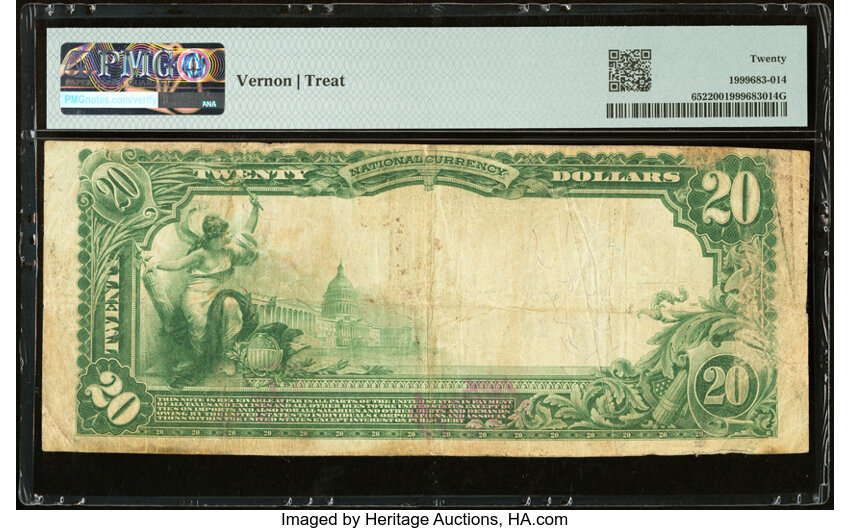 image for: Haskell, OK - $20 1902 Plain Back Fr. 652 The First National Bank Ch. # 7822 PMG Very Fine 20....